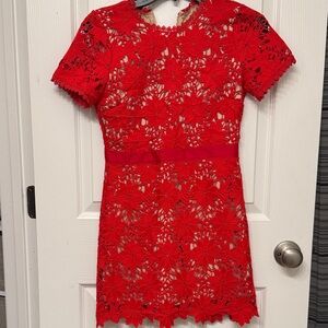 GB girls Red Floral Lace Mini Dress